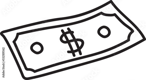 money hand drawn illustration