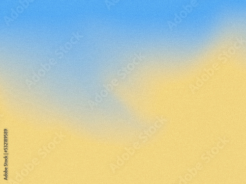 Ukrainian flag. Support Ukraine concept. Grainy gradient texture. Abstract gradation background. Blue and yellow soft colors.