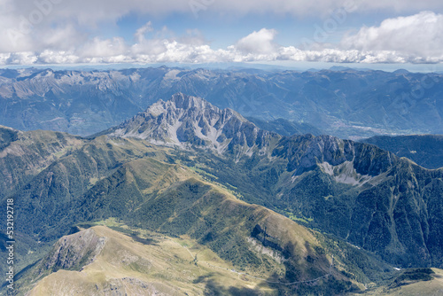 Concarena peak and Vivione pass aerial, Italy photo