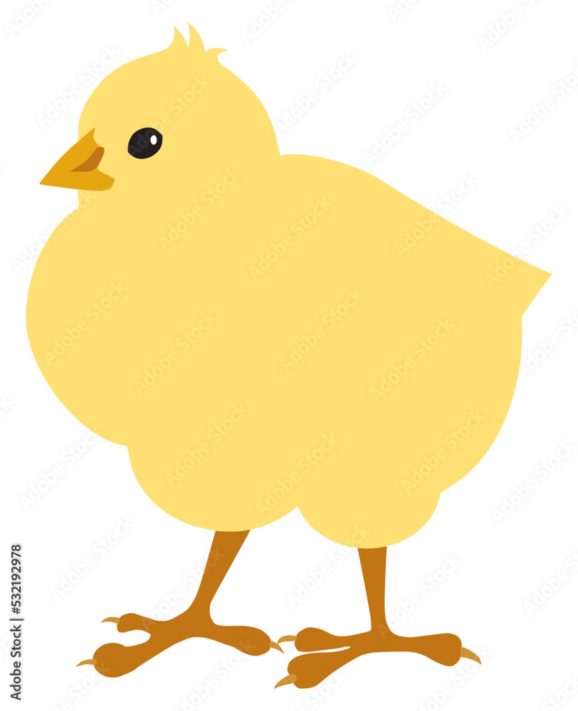 Flat Vector Cartoon Chick Flat Vector Cartoon Chick