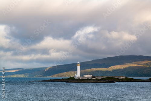 14 September 2022. Eilean Musdile, Highlands and Islands, Scotland. This is Lismore Lighthouse on the Isle of Eilean Musdile near Oban. photo