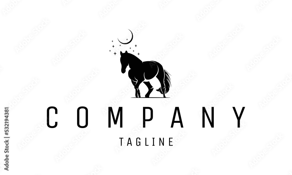 Horse Logo Design. Horse Logo Template. Modern Design. Flat Logo. Vector Illustration