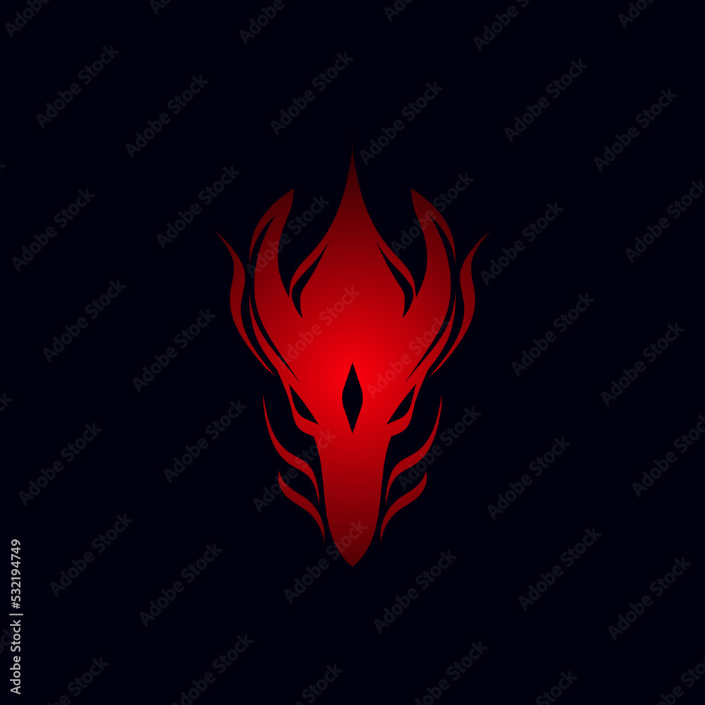 Stylish dragon head logo illustration design for your business Stylish dragon head logo illustration design for your business