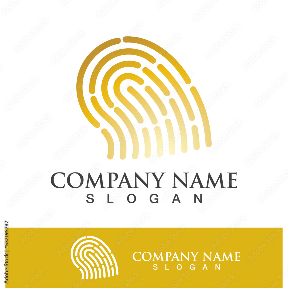 Fingerprint logo vector illustration icon Fingerprint logo vector illustration icon