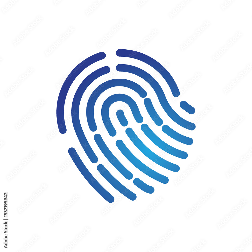 Fingerprint logo vector illustration icon Fingerprint logo vector illustration icon