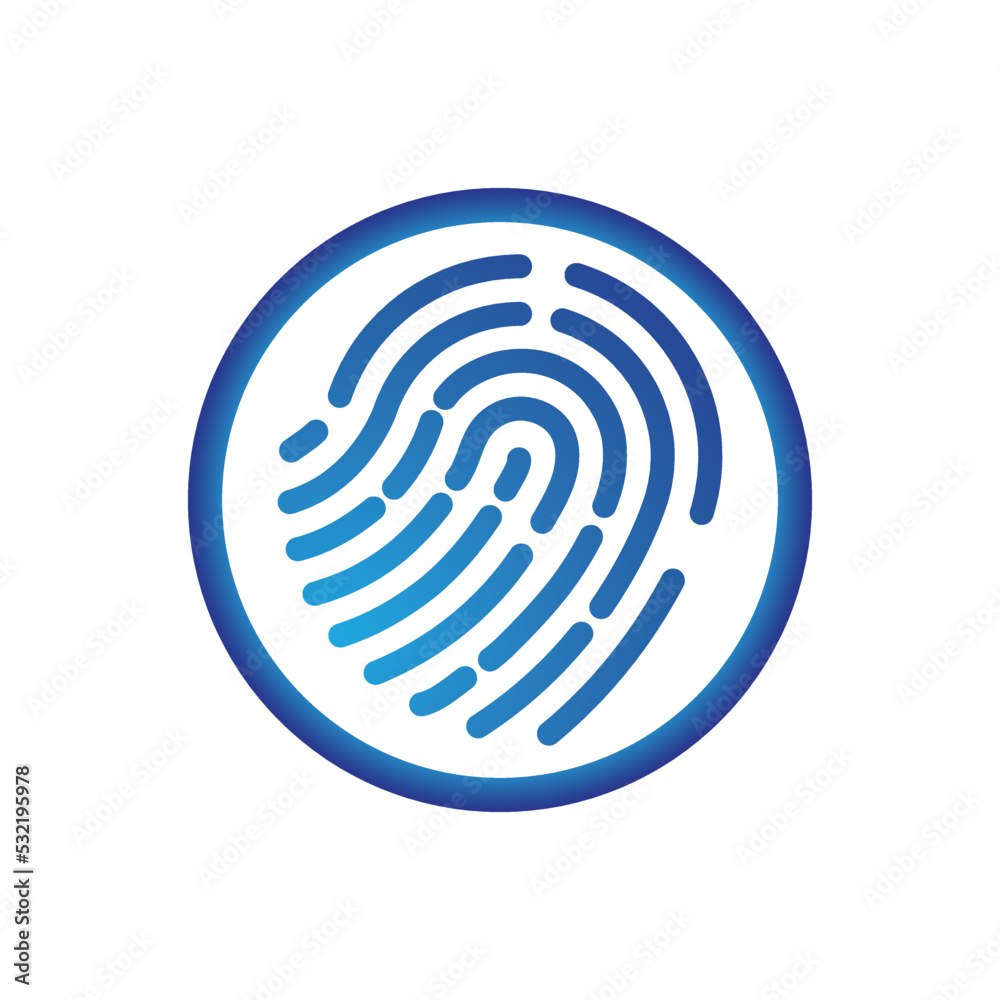 Fingerprint logo vector illustration icon Fingerprint logo vector illustration icon
