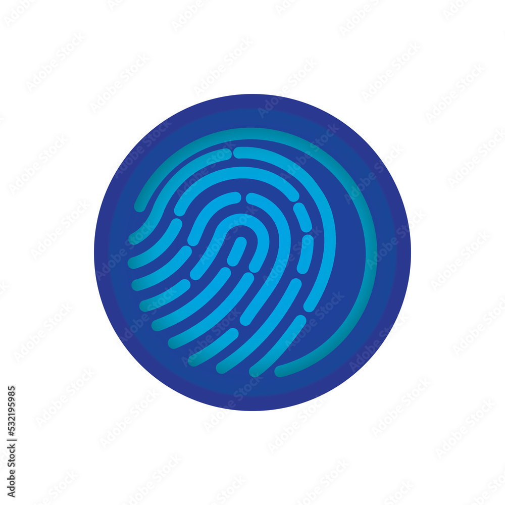 Fingerprint logo vector illustration icon Fingerprint logo vector illustration icon