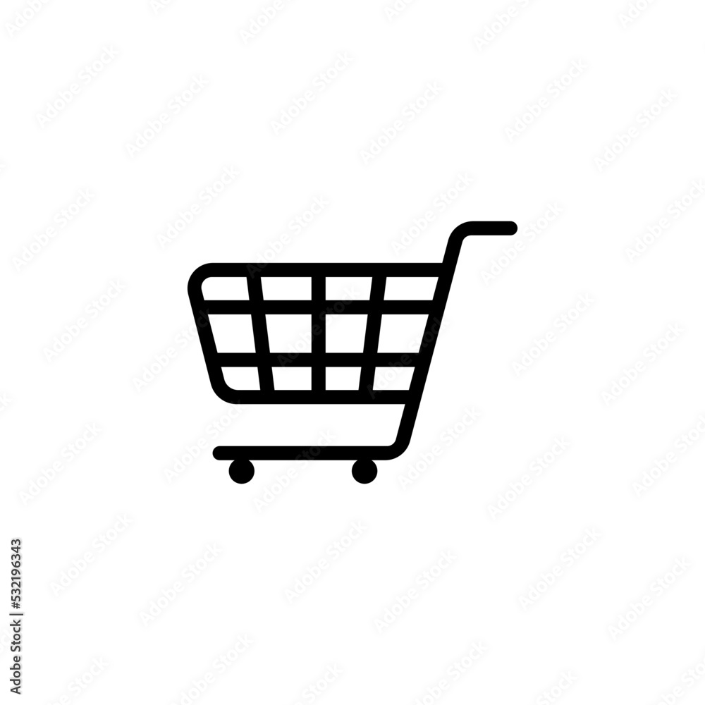 shopping cart icon vector for e-comerce