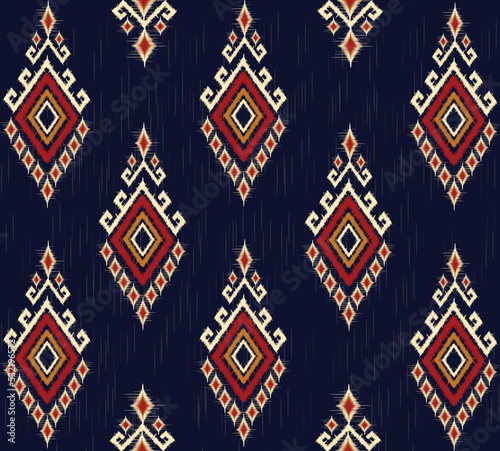 geometric ethnic vintage texture vector art design. textile fashion pattern line ikat seamless pattern and batik fabric texture asian background wallpaper geometry indian. Ethnic abstract ikat art .