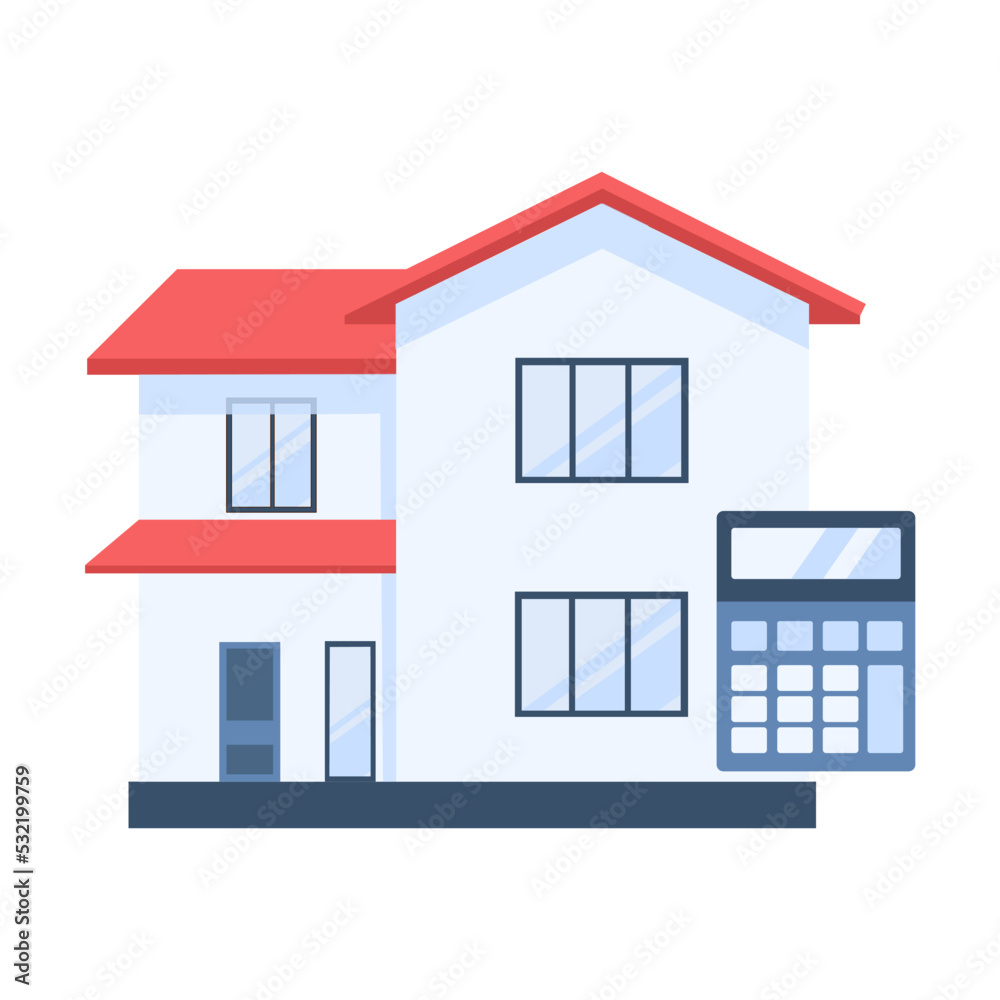 House vector icon in flat style isolated on white background. House vector icon in flat style isolated on white background.