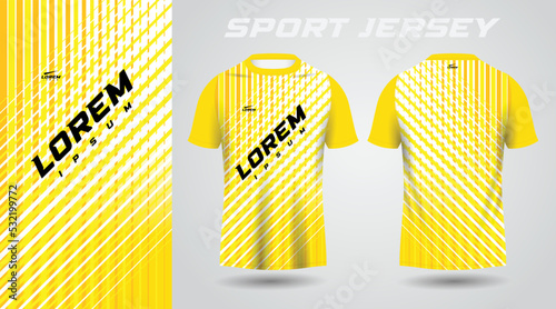 yellow shirt sport jersey design