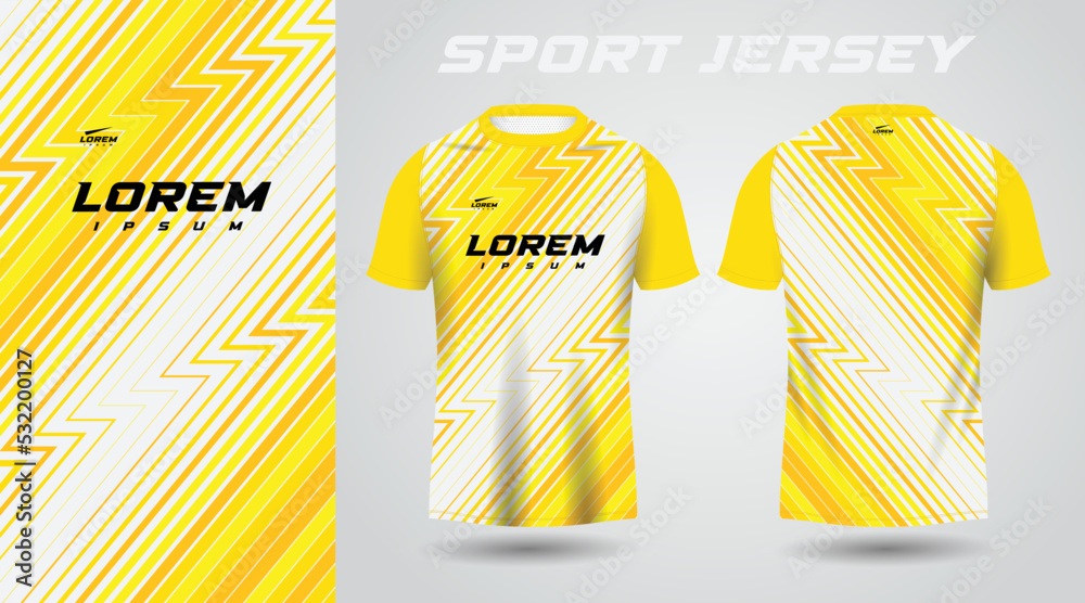 yellow shirt sport jersey design Stock Vector