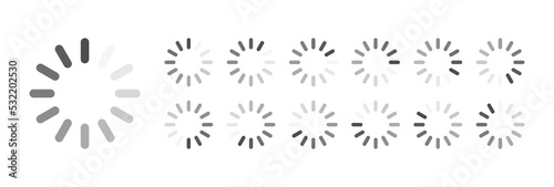 Circular Loading Buffering Icons Vector Video Ready for Animation Gif All Keyframes Frames Bufring Circle Waiting for Connection Buffer Preloader Download Symbol Easy Replace Color