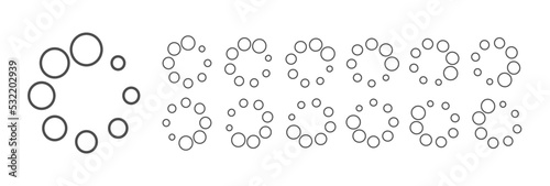 Circular Loading Buffering Icons Vector Video Ready for Animation Gif All Keyframes Frames Bufring Circle Waiting for Connection Buffer Preloader Download Symbol Easy Replace Color