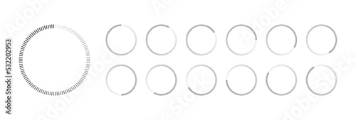 Circular Loading Buffering Icons Vector Video Ready for Animation Gif All Keyframes Frames Bufring Circle Waiting for Connection Buffer Preloader Download Symbol Easy Replace Color