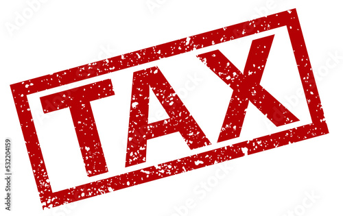 tax stamp. tax square grunge sign. tax