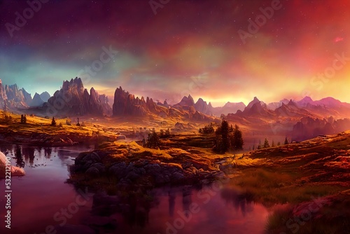 Beautiful fantasy landscape