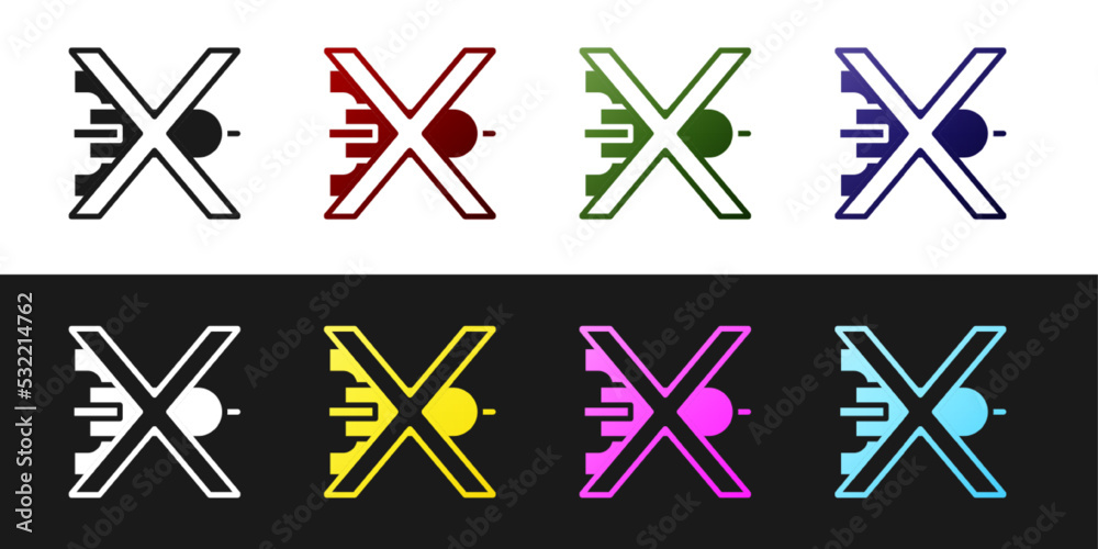 Set No war icon isolated on black and white background. The peace symbol. Vector Set No war icon isolated on black and white background. The peace symbol. Vector
