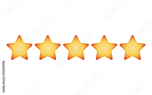 Rating gold star. Feedback, reputation and quality concept. Five stars customer product review rating review flat icon for apps and websites. Evaluation system