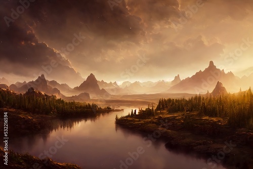 Beautiful fantasy landscape