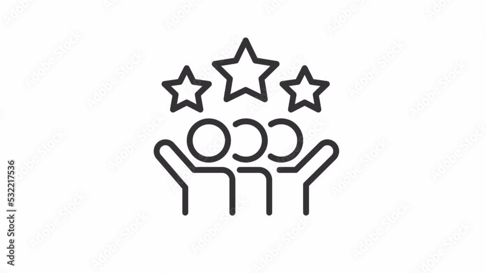 Animated best workers linear icon. Retaining top talent. High performers. Talented employees. Seamless loop 4k video with alpha channel on transparent background. Outline motion graphic animation Animated best workers linear icon. Retaining top talent. High performers. Talented employees. Seamless loop 4k video with alpha channel on transparent background. Outline motion graphic animation