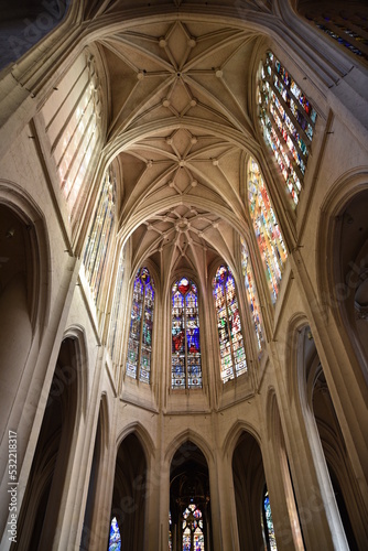 Voûtes gothique de Saint-Gervais à Paris. France