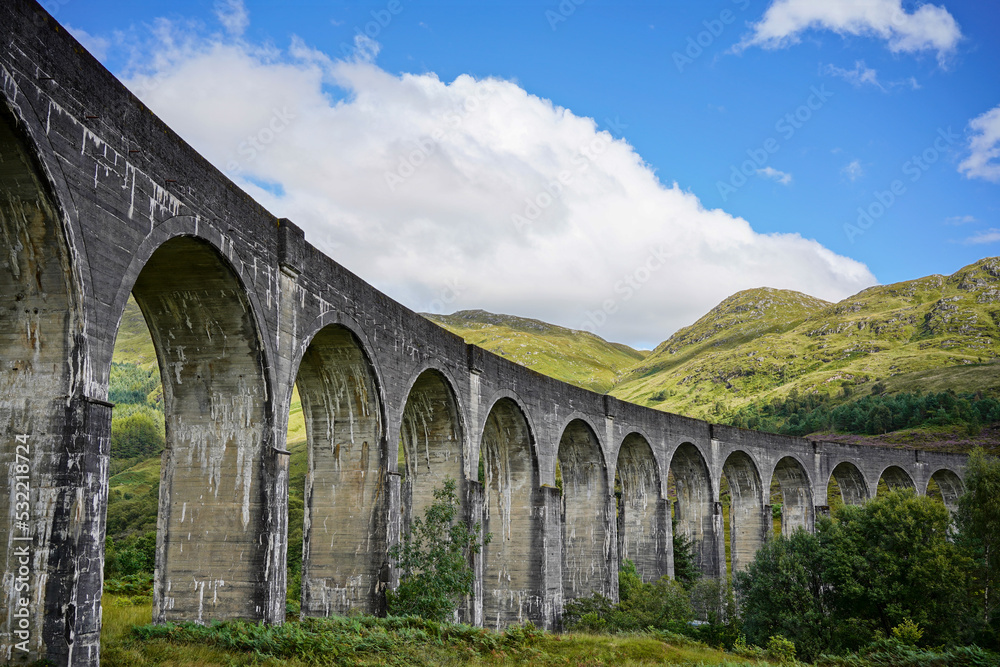 Fototapeta premium The Glenfinnan Viaduct in the Scottish highlands