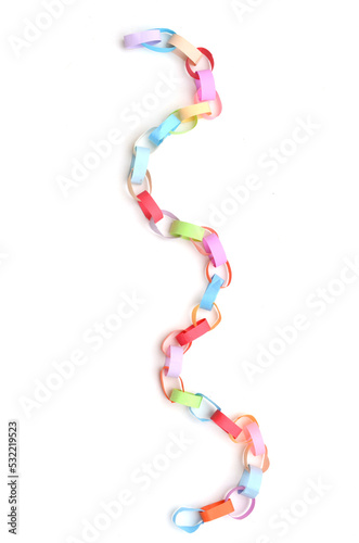 colourful paper chains