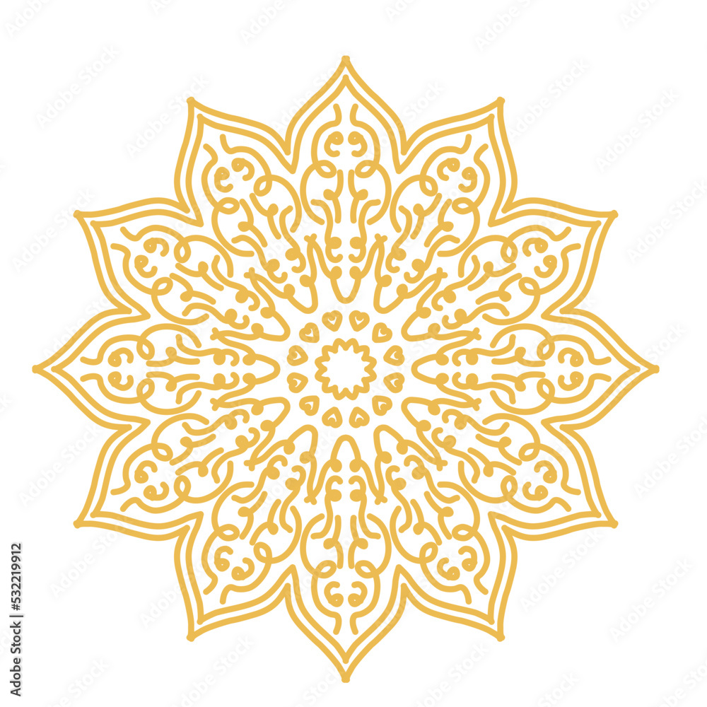 Golden decorative mandala Golden decorative mandala