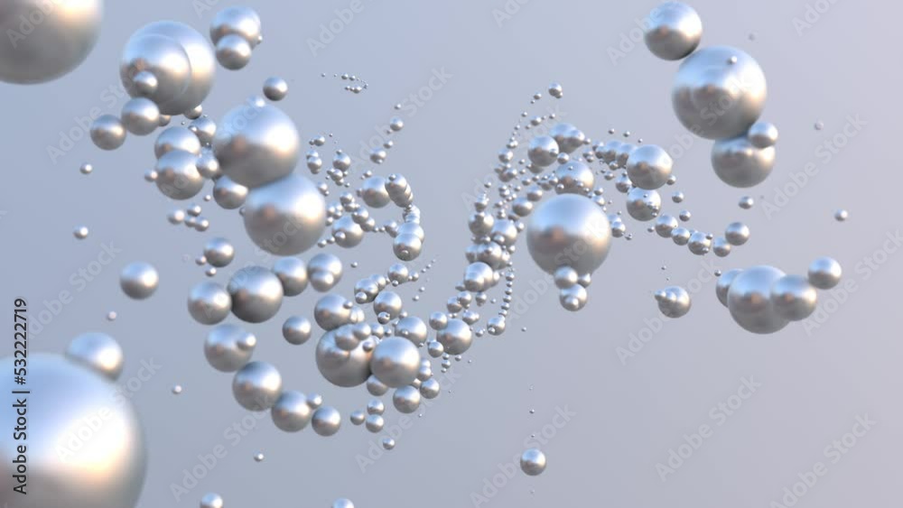 Abstract metallic 3d geometric background. Modern motion design animation. 4k seamless looped 3d render animation video.