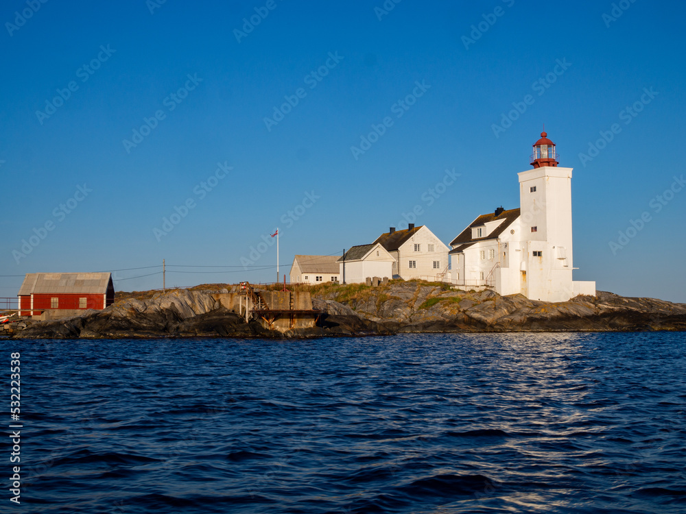 Lighthouse on the coast of south of Norway