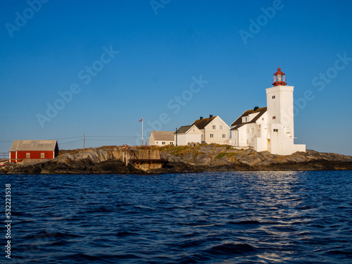 Lighthouse on the coast of south of Norway