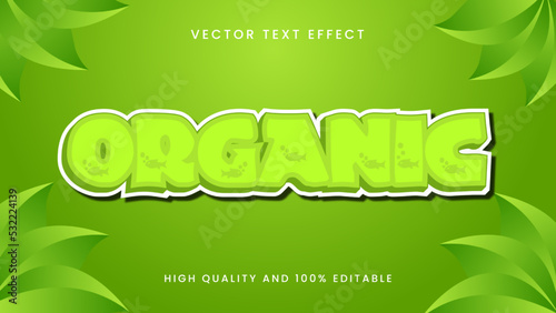 organic 3d editable text effect font style