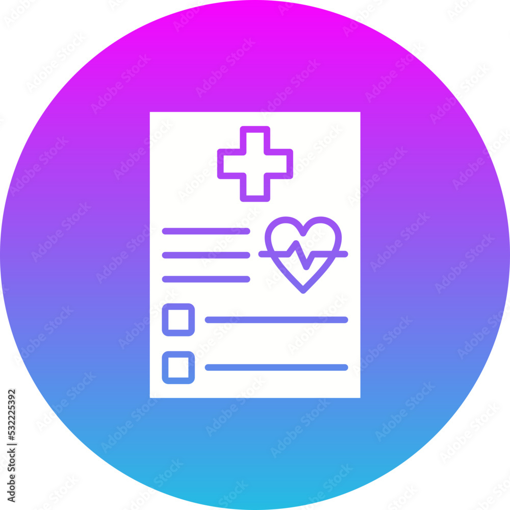 Medical Gradient Circle Glyph Inverted Icon