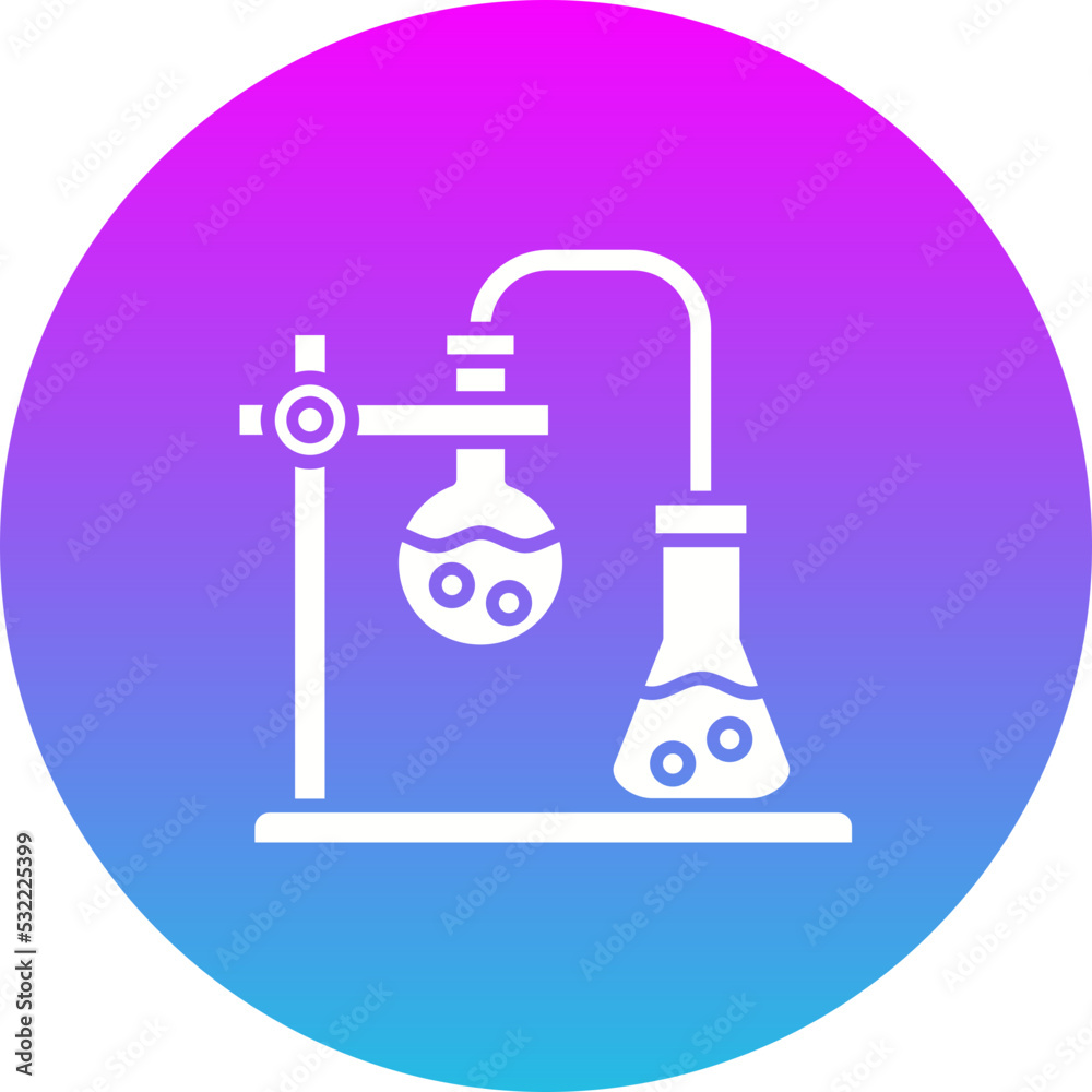 Obraz premium Apparatus Gradient Circle Glyph Inverted Icon