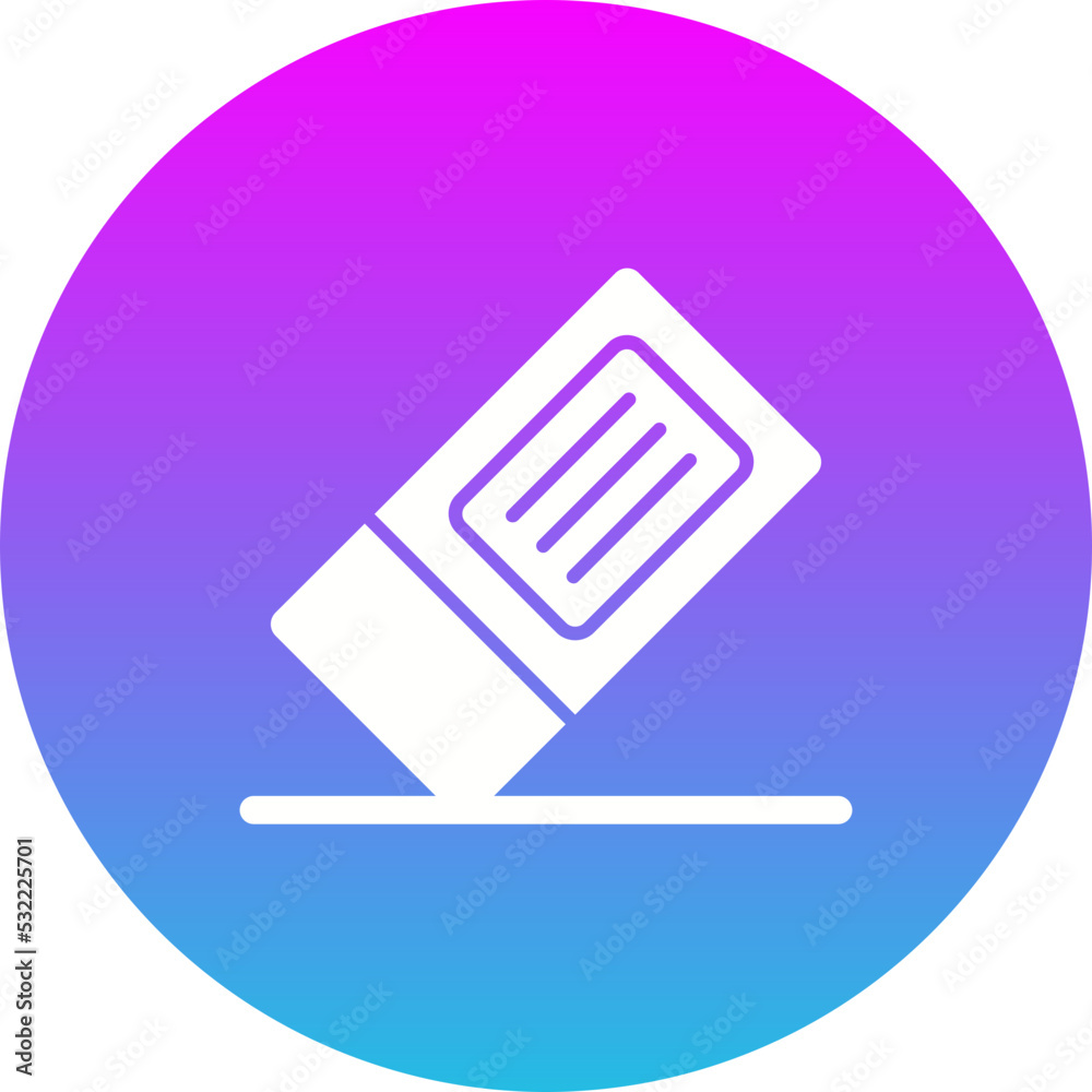 Eraser Gradient Circle Glyph Inverted Icon Eraser Gradient Circle Glyph Inverted Icon