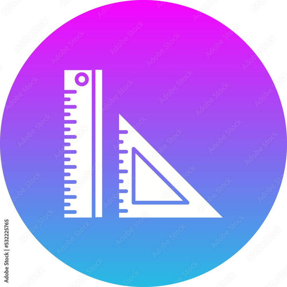 Ruler Gradient Circle Glyph Inverted Icon Ruler Gradient Circle Glyph Inverted Icon
