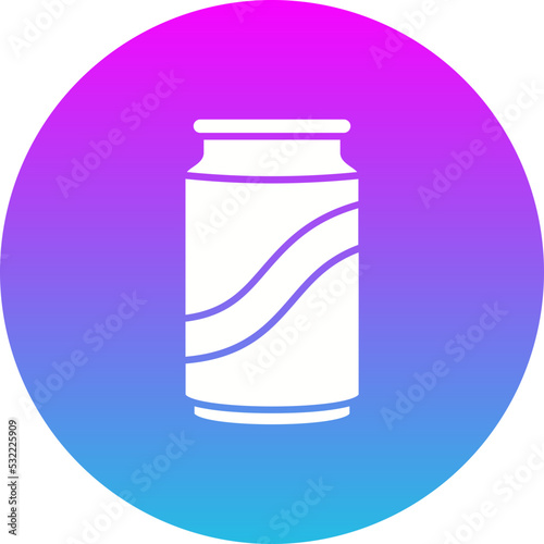 Cold Drink Gradient Circle Glyph Inverted Icon