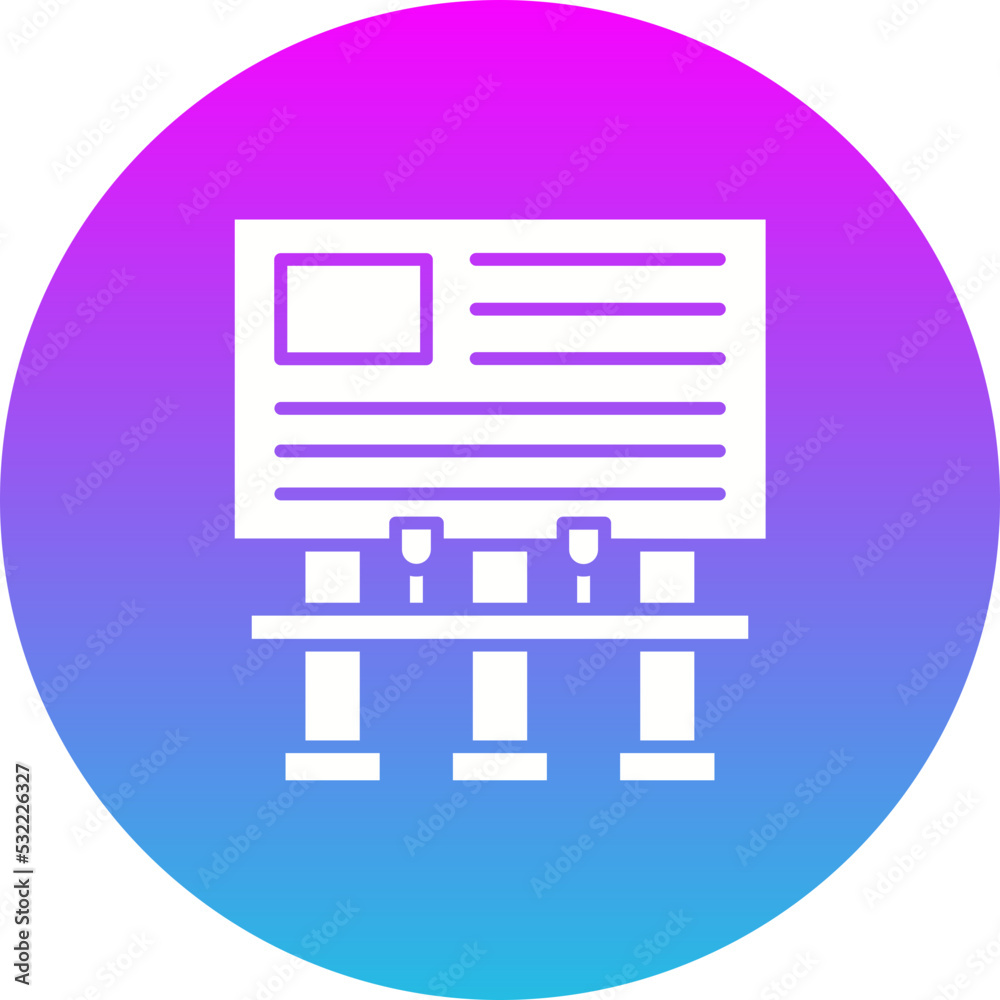 Billboard Gradient Circle Glyph Inverted Icon Billboard Gradient Circle Glyph Inverted Icon