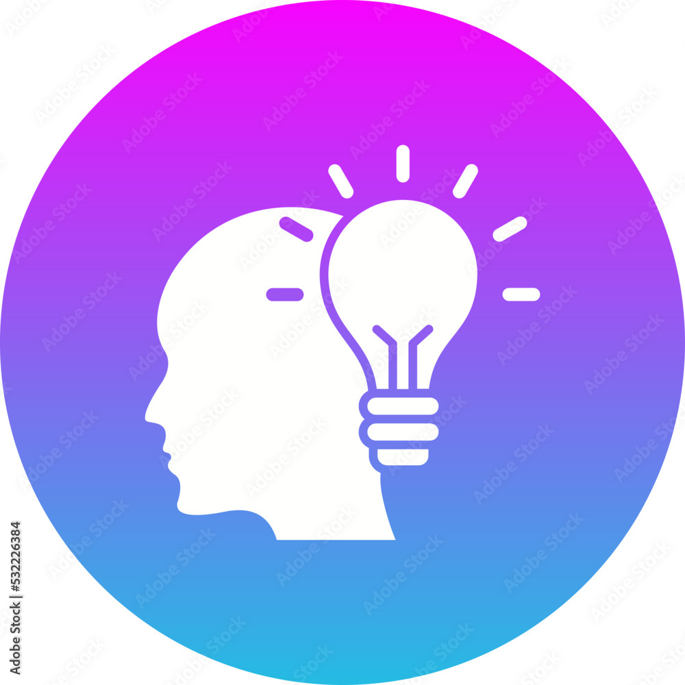 Innovative Gradient Circle Glyph Inverted Icon Innovative Gradient Circle Glyph Inverted Icon