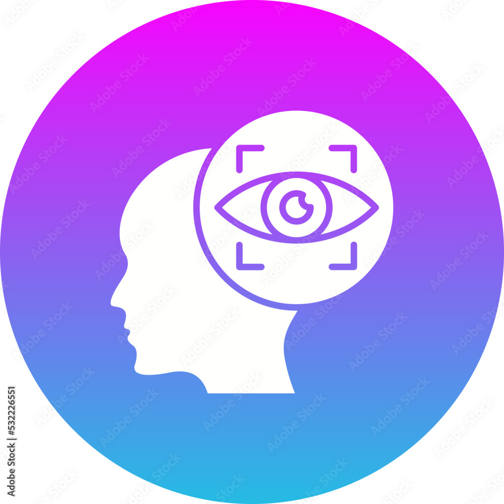 Vision Gradient Circle Glyph Inverted Icon Vision Gradient Circle Glyph Inverted Icon