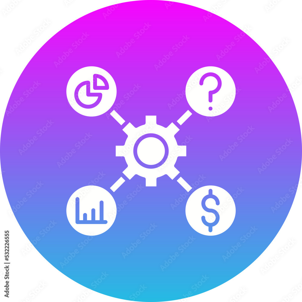 Efficiency Gradient Circle Glyph Inverted Icon Efficiency Gradient Circle Glyph Inverted Icon