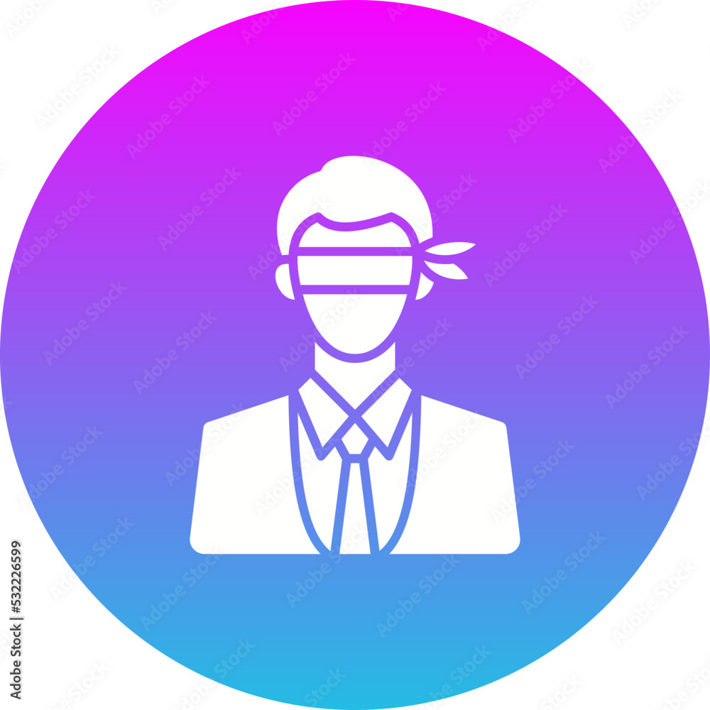 Blind Gradient Circle Glyph Inverted Icon Blind Gradient Circle Glyph Inverted Icon