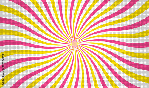 Burst vector background in retro style, vintage colourful carnival background, abstract wallpaper