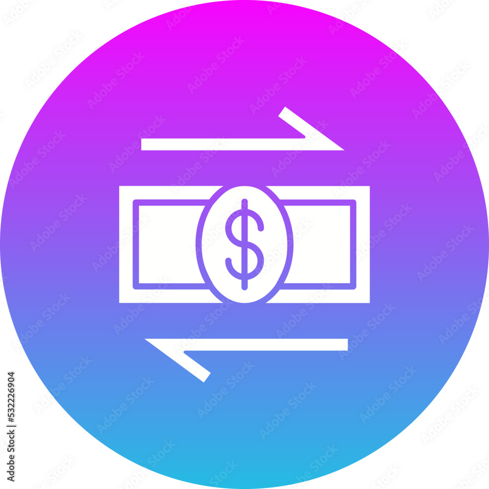 Transaction Gradient Circle Glyph Inverted Icon Transaction Gradient Circle Glyph Inverted Icon