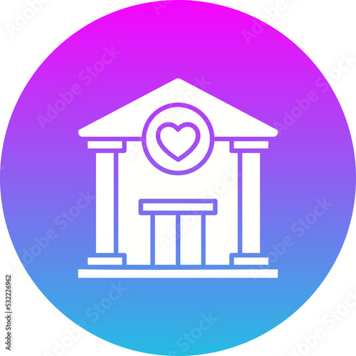 Non Profit Organization Gradient Circle Glyph Inverted Icon