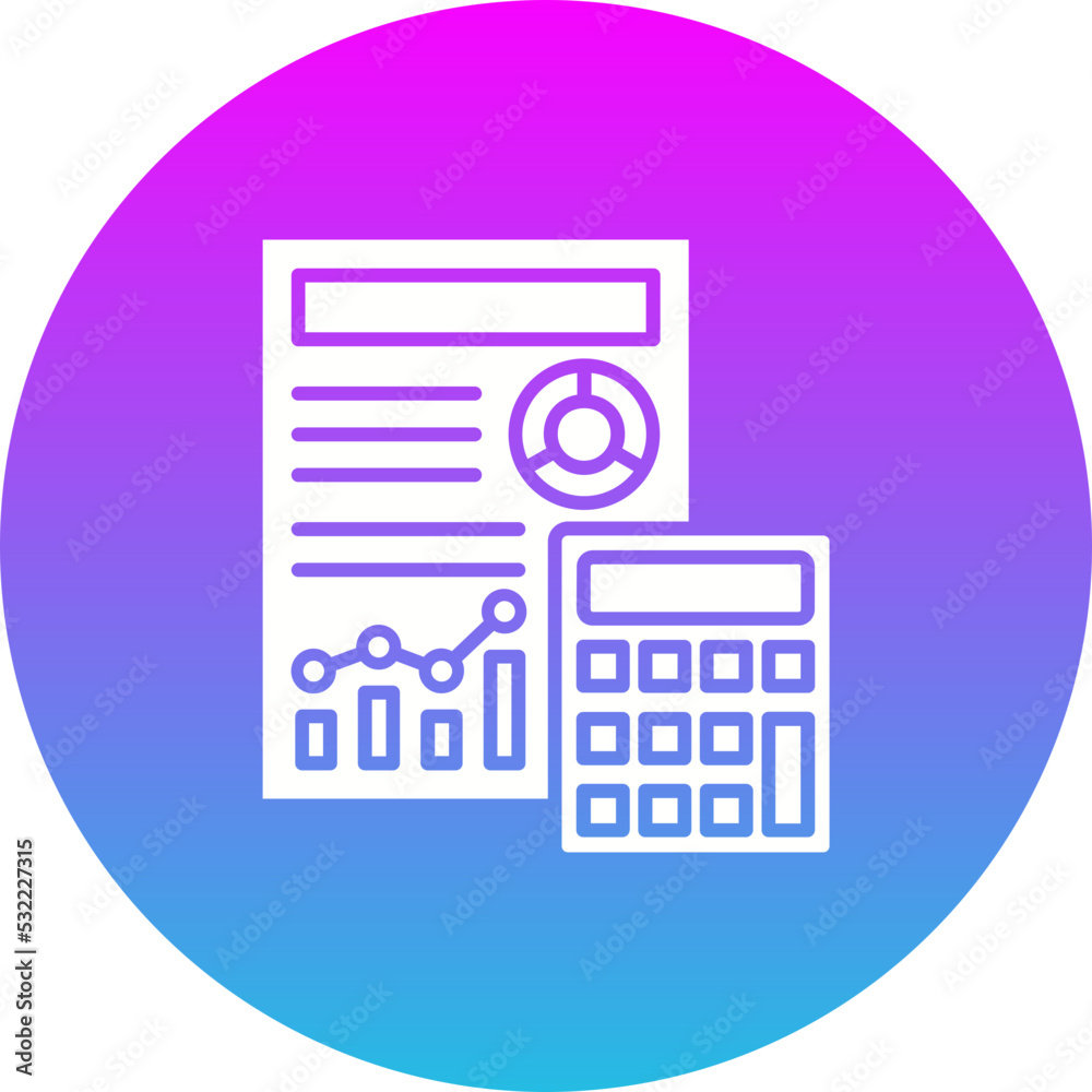 Budget Gradient Circle Glyph Inverted Icon Budget Gradient Circle Glyph Inverted Icon