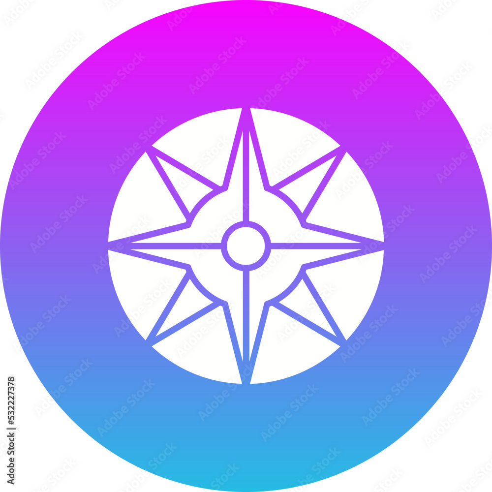 Compass Gradient Circle Glyph Inverted Icon Compass Gradient Circle Glyph Inverted Icon