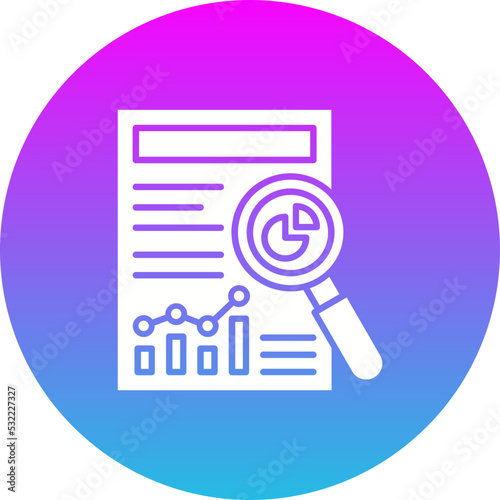 Research Gradient Circle Glyph Inverted Icon