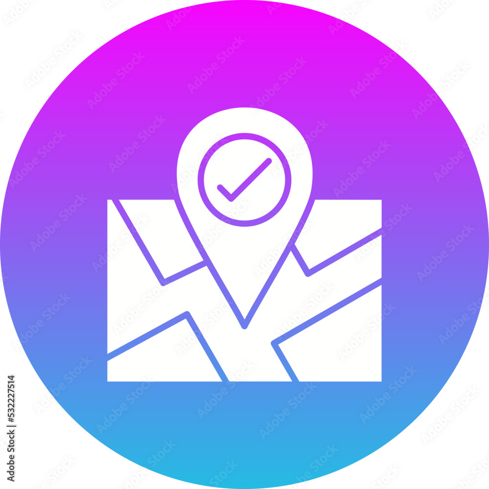 Correct Location Gradient Circle Glyph Inverted Icon Correct Location Gradient Circle Glyph Inverted Icon